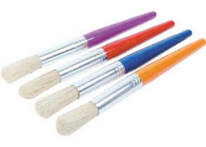 Stubby Paint Brush Round 4pk