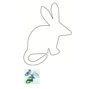 Easter Bilby Paper Shapes 15pk