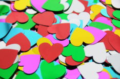 Sequins Hearts Large 100g