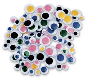 Joggle Eyes Asstd/Multi 100pk