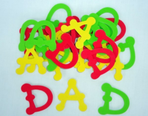 Foam DAD Letters 50x45mm 30pk