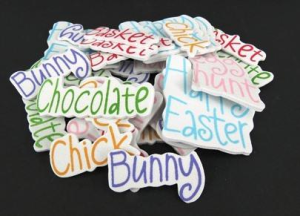 Foam Stickers Easter Word 30pk