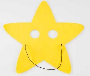 Foam Xmas Mask - Star 10pk