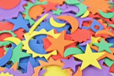 Foam Shapes Stars & Moon 300pk