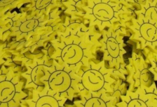 Foam Shapes Printed Sun 192pk