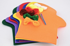 Felt Puppet Shapes Large 6pk