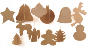 Wooden Christmas Shapes (Pack of 12)