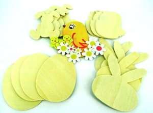 Wooden Easter Shapes 20pk