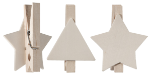 Xmas Peg Shapes 10pk