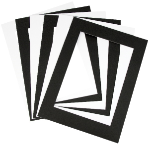 Mounts Pre-Cut BLK & WHT A4