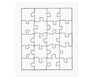 Blank Cardboard Jigsaw Puzzle Set (Pack of 20)