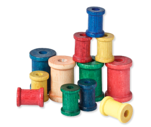 Wooden Spool 38s Coloured