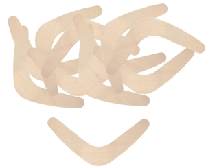 Wooden Boomerangs (Pack of 10)
