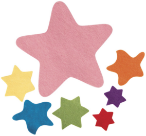 Felt Stars Asstd 100pk