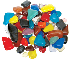Glass Mosaic Stones 500g Ass