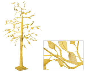 Hessian Tree Yellow 140cm