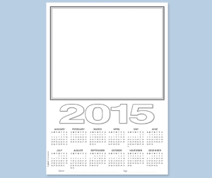 Cardboard Calendar Blanks A3 2017 (10's)