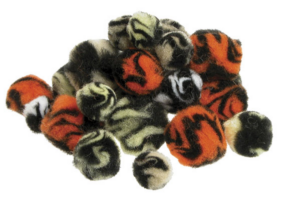 Pom Poms Animal Print 100pk