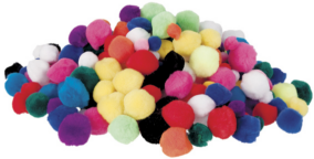 Pom Poms asstd 300s