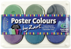 Watercolour Paint Block Set 6x Cool