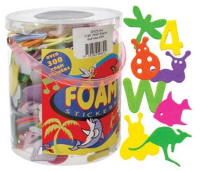 Foam Shapes Adhesive 300pk