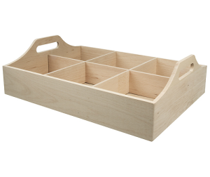 Wooden Tray 6 Compartments to Wooden Tray 6 Compartments 30.5x42.5cm