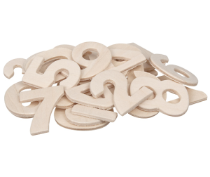 Wooden Numbers Natural 25mm 30