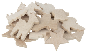 Xmas Wooden Shapes 30pk