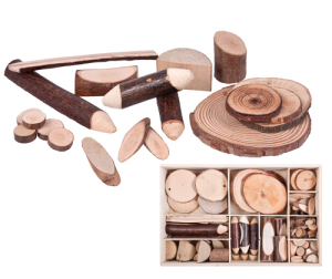Wooden Pieces in Box