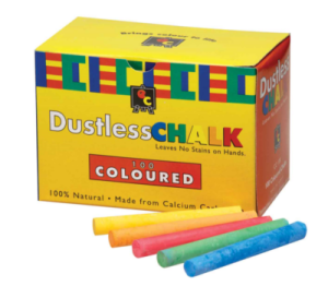 Chalk Coloured Dustless (Pack of 100)