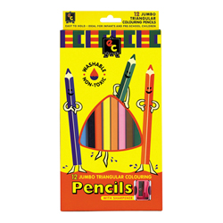 Pencils Triangular Asstd Long