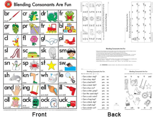 Blending Consonants Poster