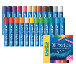 Oil Pastels Asstd Thick 24pk