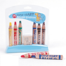 Crayons Woody Natural 6pk
