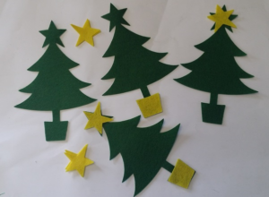 Felt Xmas Trees & Stars 50s