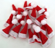 Mini Felt Santa Hats 10pk