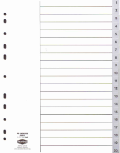 Dividers A4 A-Z Tab Grey