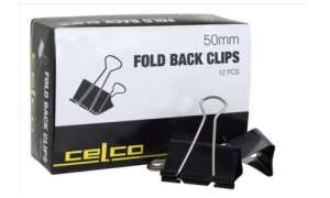 Foldback Clips 50mm 12pk