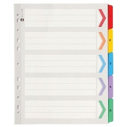 Dividers A4 1-5 Wide Tab