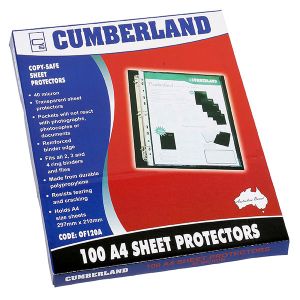 Sheet Protectors A4 Plastic Pockets (Pack of 100)