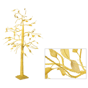 Hessian Tree Yellow 140cm