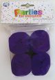 Purple Crepe Streamers (Pack of 4)