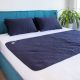 Waterproof Absorbent Bed Pad No Wings Queen 150x90cm Navy 3000ml AQBED2001-Q-NVY