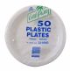 White 230mm Plastic Dinner Plates (50 Pack)