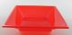 Square Plastic Bowls (180mm) - (16's) Red