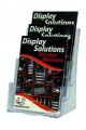 Brochure Holder A4 3 Tier Wall Mountable Free Standing 77301