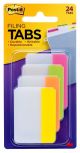 Post-it Durable Large Tabs 50x38mm Pink|Lime|Orange|Yellow Border (Pack of 24)