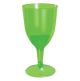 Plastic Wine Glasses 210ml - Green (Pack of 6)