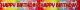 Banner Happy Birthday Rainbow Stars 2.6 Metres