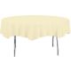 Plastic Round Ivory Tablecloth (213cm)
